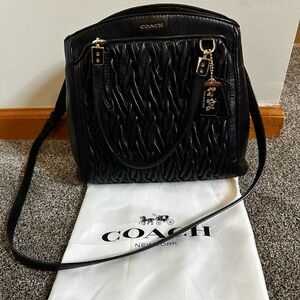 Coach Madison Gathered Twist Leather Minetta Crossbody Bag (Coach F28250)